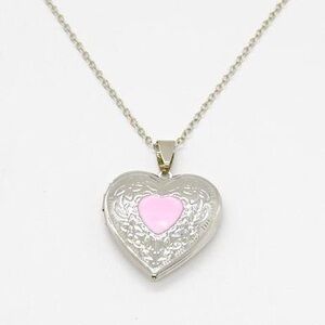 Silver Heart Locket Necklace